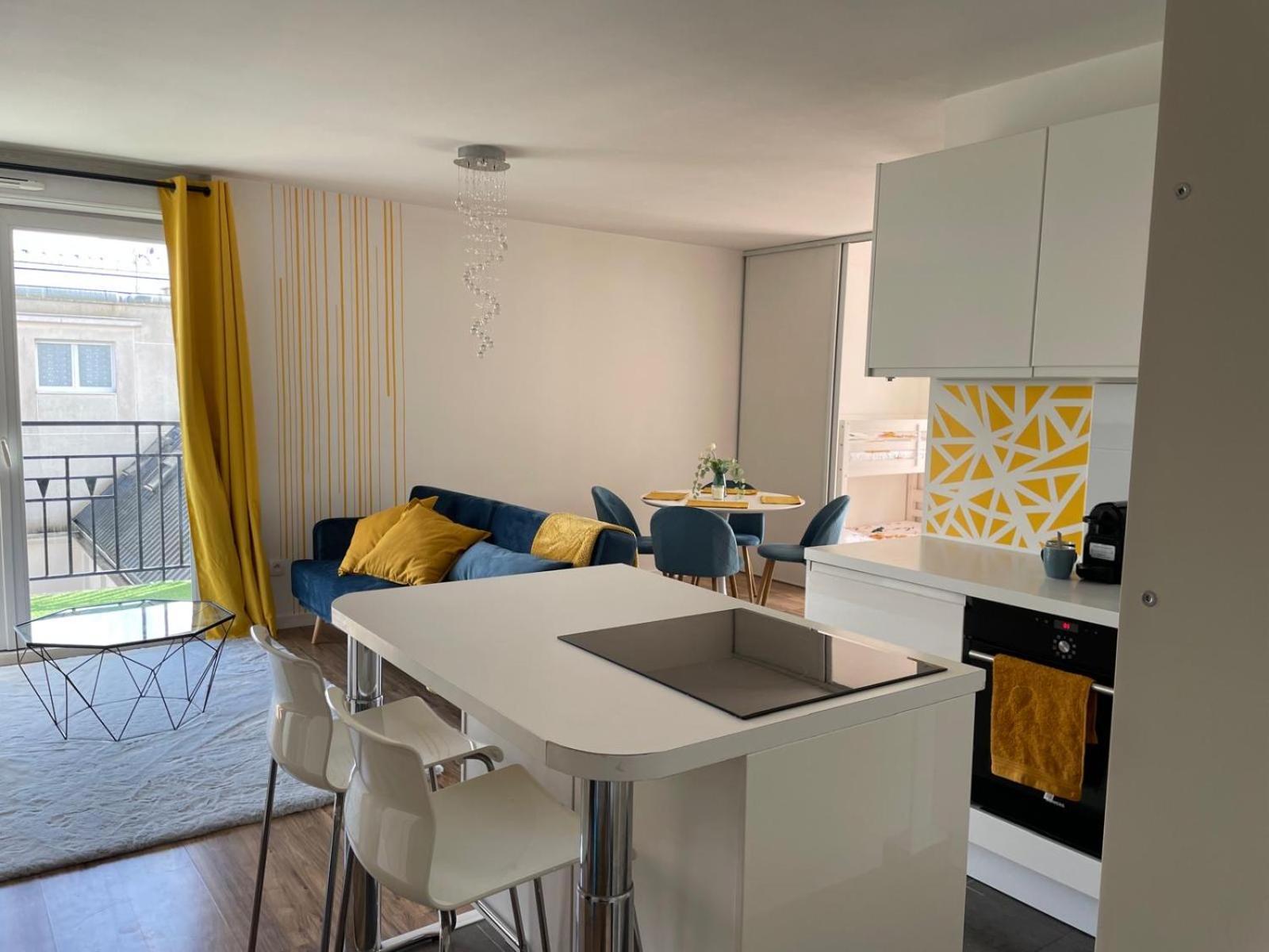 Appartement 3P Gare Terrasse Et Parking Prive Франконвиль Экстерьер фото